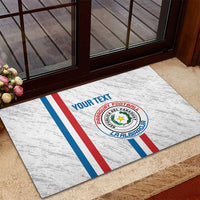 Custom Paraguay Football Rubber Doormat Vamos Albirroja