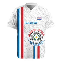 Custom Paraguay Football Rugby Jersey Vamos Albirroja