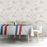 Custom Paraguay Football Tablecloth Vamos Albirroja