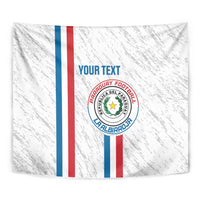 Custom Paraguay Football Tapestry Vamos Albirroja