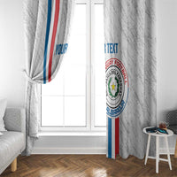 Custom Paraguay Football Window Curtain Vamos Albirroja
