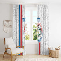 Custom Paraguay Football Window Curtain Vamos Albirroja