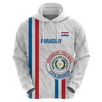 Custom Paraguay Football Zip Hoodie Vamos Albirroja