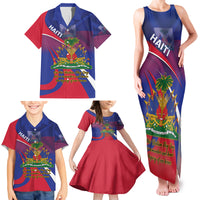 Personalised Haiti Flag Day Family Matching Tank Maxi Dress and Hawaiian Shirt Lest Us Remember Our Heroes - Wonder Print Shop