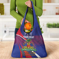 Personalised Haiti Flag Day Grocery Bag Lest Us Remember Our Heroes