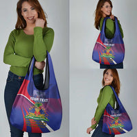 Personalised Haiti Flag Day Grocery Bag Lest Us Remember Our Heroes