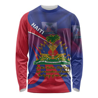 Personalised Haiti Flag Day Long Sleeve Shirt Lest Us Remember Our Heroes - Wonder Print Shop