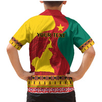Personalised Cameroon National Day Family Matching Mermaid Dress and Hawaiian Shirt Cameroun Coat Of Arms With Atoghu Pattern - Wonder Print Shop