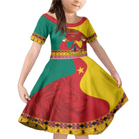 Personalised Cameroon National Day Family Matching Mermaid Dress and Hawaiian Shirt Cameroun Coat Of Arms With Atoghu Pattern - Wonder Print Shop
