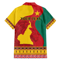 Personalised Cameroon National Day Family Matching Off The Shoulder Long Sleeve Dress and Hawaiian Shirt Cameroun Coat Of Arms With Atoghu Pattern - Wonder Print Shop
