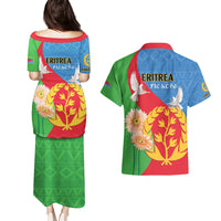 Eritrea Independence Day Couples Matching Puletasi and Hawaiian Shirt Eritrean Olive Branches 33rd Anniversary - Wonder Print Shop