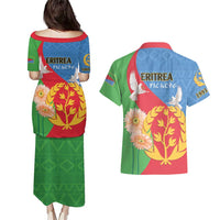 Eritrea Independence Day Couples Matching Puletasi and Hawaiian Shirt Eritrean Olive Branches 33rd Anniversary - Wonder Print Shop