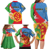Eritrea Independence Day Family Matching Long Sleeve Bodycon Dress and Hawaiian Shirt Eritrean Olive Branches 33rd Anniversary - Wonder Print Shop