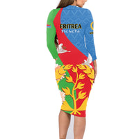 Eritrea Independence Day Family Matching Long Sleeve Bodycon Dress and Hawaiian Shirt Eritrean Olive Branches 33rd Anniversary - Wonder Print Shop