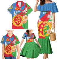 Eritrea Independence Day Family Matching Mermaid Dress and Hawaiian Shirt Eritrean Olive Branches 33rd Anniversary - Wonder Print Shop