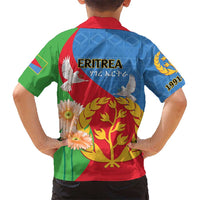 Eritrea Independence Day Family Matching Off Shoulder Maxi Dress and Hawaiian Shirt Eritrean Olive Branches 33rd Anniversary - Wonder Print Shop