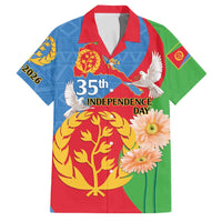 Eritrea Independence Day Family Matching Off Shoulder Short Dress and Hawaiian Shirt Eritrean Olive Branches 33rd Anniversary - Wonder Print Shop