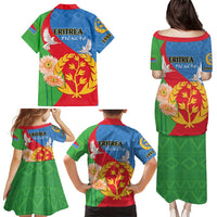 Eritrea Independence Day Family Matching Puletasi and Hawaiian Shirt Eritrean Olive Branches 33rd Anniversary - Wonder Print Shop