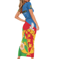 Eritrea Independence Day Family Matching Short Sleeve Bodycon Dress and Hawaiian Shirt Eritrean Olive Branches 33rd Anniversary - Wonder Print Shop