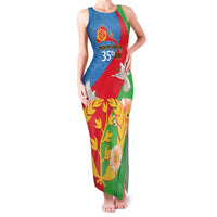 Eritrea Independence Day Family Matching Tank Maxi Dress and Hawaiian Shirt Eritrean Olive Branches 33rd Anniversary - Wonder Print Shop