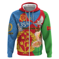 Eritrea Independence Day Hoodie Eritrean Olive Branches 33rd Anniversary - Wonder Print Shop