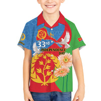 Eritrea Independence Day Kid Hawaiian Shirt Eritrean Olive Branches 33rd Anniversary - Wonder Print Shop