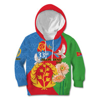 Eritrea Independence Day Kid Hoodie Eritrean Olive Branches 33rd Anniversary - Wonder Print Shop