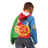 Eritrea Independence Day Kid Hoodie Eritrean Olive Branches 33rd Anniversary - Wonder Print Shop