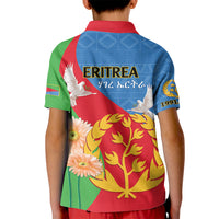 Eritrea Independence Day Kid Polo Shirt Eritrean Olive Branches 33rd Anniversary - Wonder Print Shop