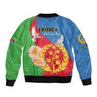 Eritrea Independence Day Sleeve Zip Bomber Jacket Eritrean Olive Branches 33rd Anniversary - Wonder Print Shop
