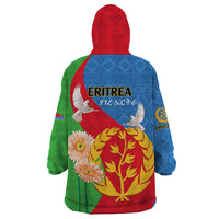 Eritrea Independence Day Wearable Blanket Hoodie Eritrean Olive Branches 33rd Anniversary - Wonder Print Shop