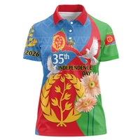 Eritrea Independence Day Women Polo Shirt Eritrean Olive Branches 33rd Anniversary - Wonder Print Shop