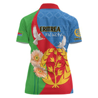 Eritrea Independence Day Women Polo Shirt Eritrean Olive Branches 33rd Anniversary - Wonder Print Shop