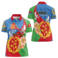 Eritrea Independence Day Women Polo Shirt Eritrean Olive Branches 33rd Anniversary - Wonder Print Shop