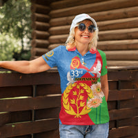 Eritrea Independence Day Women Polo Shirt Eritrean Olive Branches 33rd Anniversary - Wonder Print Shop