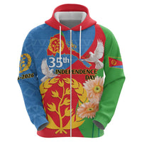 Eritrea Independence Day Zip Hoodie Eritrean Olive Branches 33rd Anniversary - Wonder Print Shop