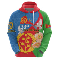 Eritrea Independence Day Zip Hoodie Eritrean Olive Branches 33rd Anniversary - Wonder Print Shop
