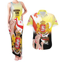 Personalised Georgia Couples Matching Tank Maxi Dress and Hawaiian Shirt Happy 106 Years Of Independence - Wonder Print Shop