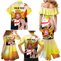 Personalised Georgia Family Matching Mermaid Dress and Hawaiian Shirt Happy 106 Years Of Independence - Wonder Print Shop