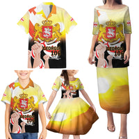 Personalised Georgia Family Matching Puletasi and Hawaiian Shirt Happy 106 Years Of Independence - Wonder Print Shop