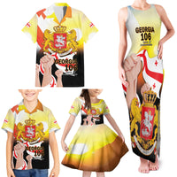 Personalised Georgia Family Matching Tank Maxi Dress and Hawaiian Shirt Happy 106 Years Of Independence - Wonder Print Shop