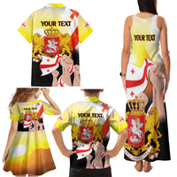 Personalised Georgia Family Matching Tank Maxi Dress and Hawaiian Shirt Happy 106 Years Of Independence - Wonder Print Shop