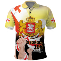 Personalised Georgia Polo Shirt Happy 106 Years Of Independence - Wonder Print Shop
