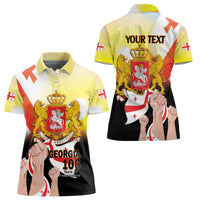 Personalised Georgia Women Polo Shirt Happy 106 Years Of Independence - Wonder Print Shop