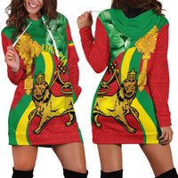 Ethiopia National Day Hoodie Dress Ethiopia Lion of Judah African Pattern - Wonder Print Shop