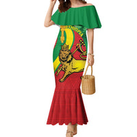 Ethiopia National Day Mermaid Dress Ethiopia Lion of Judah African Pattern - Wonder Print Shop