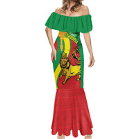 Ethiopia National Day Mermaid Dress Ethiopia Lion of Judah African Pattern - Wonder Print Shop