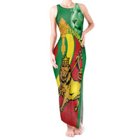 Ethiopia National Day Tank Maxi Dress Ethiopia Lion of Judah African Pattern - Wonder Print Shop