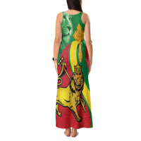 Ethiopia National Day Tank Maxi Dress Ethiopia Lion of Judah African Pattern - Wonder Print Shop