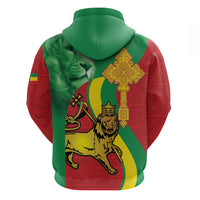 Ethiopia National Day Zip Hoodie Ethiopia Lion of Judah African Pattern - Wonder Print Shop